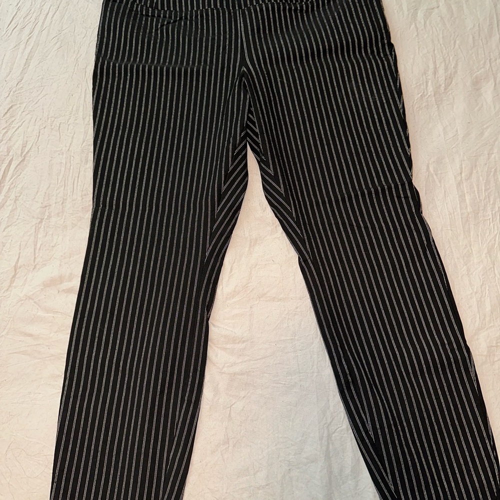 Chic Striped Black and White Pants